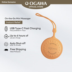 [New Arrival] ogawa by OGAWA On-the-Go Mini Massager [Sunny Orange]